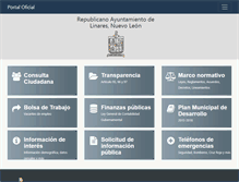 Tablet Screenshot of linares.gob.mx